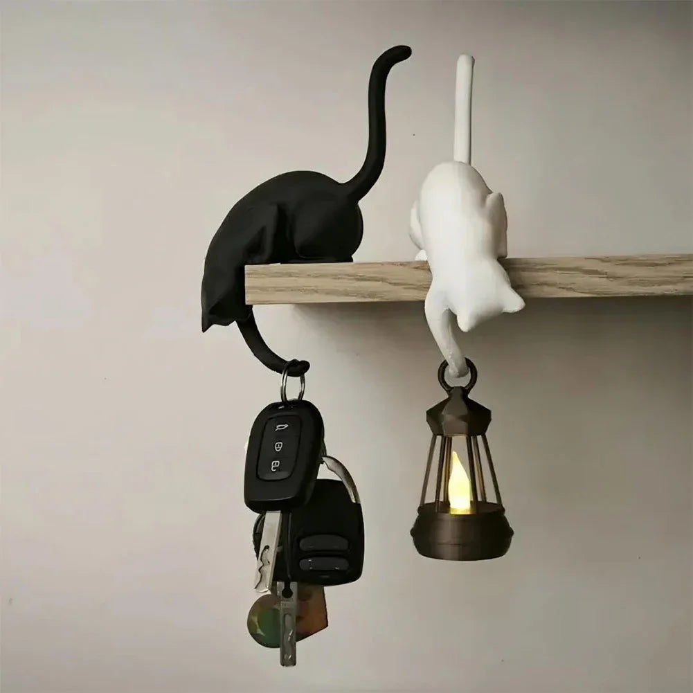 Creative and Cute 3D Cat Hanging Storage Hook Storage Rack Home Decoration Living Room Decoration Festival Decoration HIP
