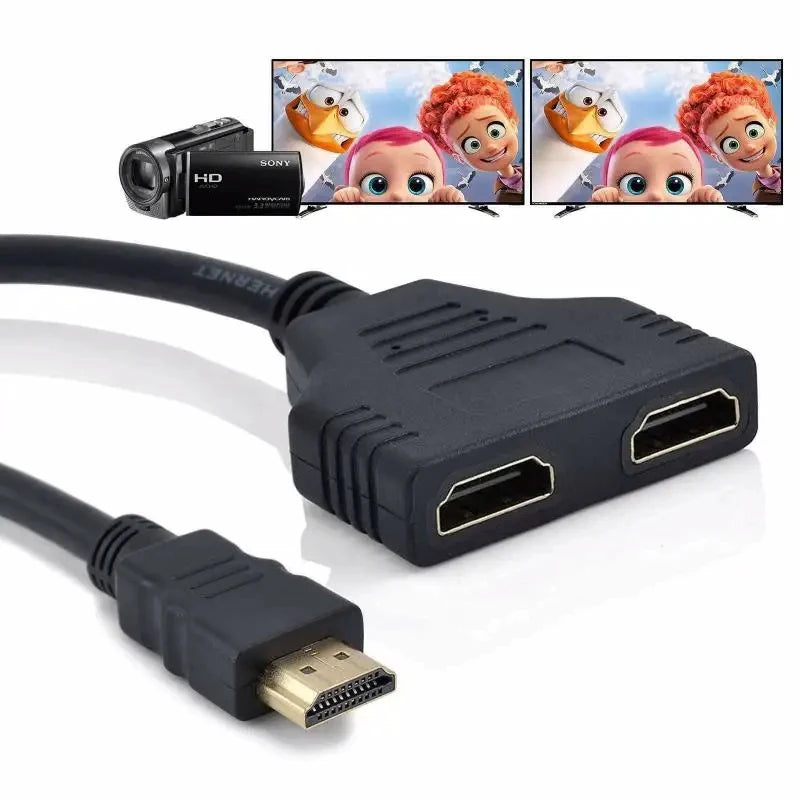 HDMI Splitter Cable 1 In 2 Out – 1080p HD Adapter HDMI Splitter Cable HIP