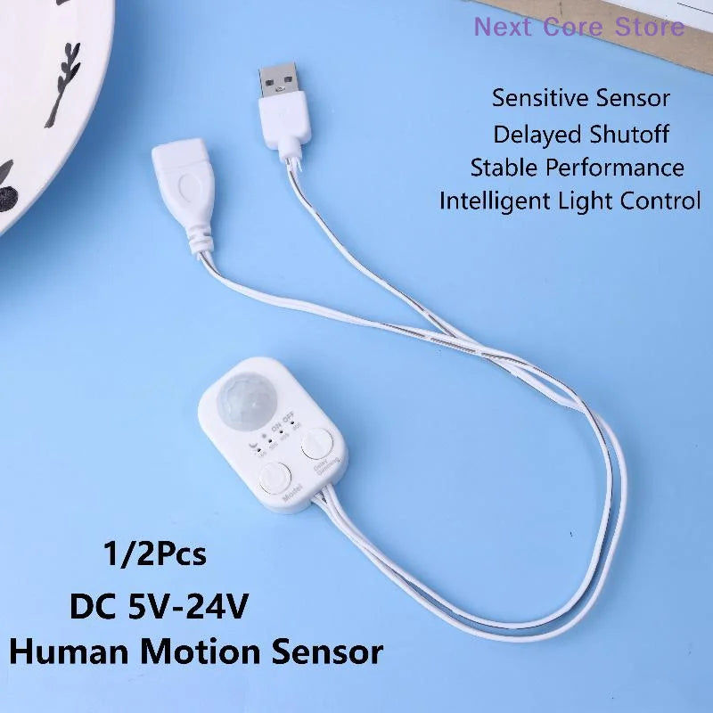 USB PIR Motion Sensor Switch 5V–24V for LED Light Strips PIR Motion Sensor Switch HIP