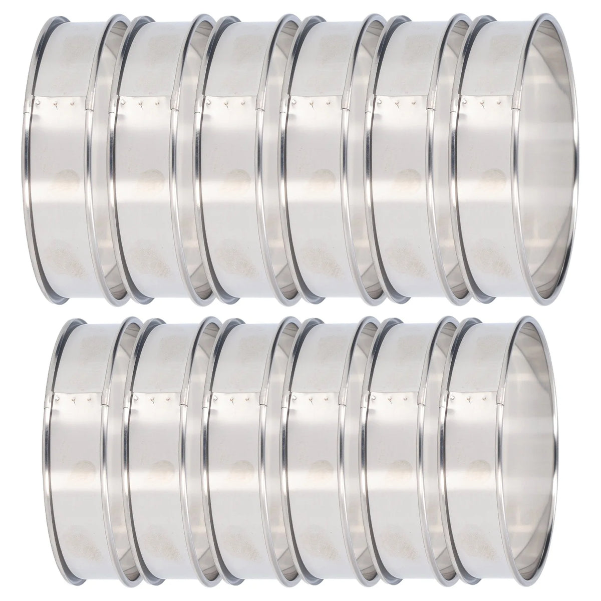 6pcs English Muffin Rings Preservative Double Volume Design Crumpet Rings DIY Production Easy Demoulding for Hamburger for Cake HIP