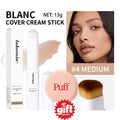 Lakerain Color Changing Foundation Stick Full Coverage Matte Finish Dual-Ended Brush & Stick Waterproof Smooth Foundation Makeup HIP 4give away puff