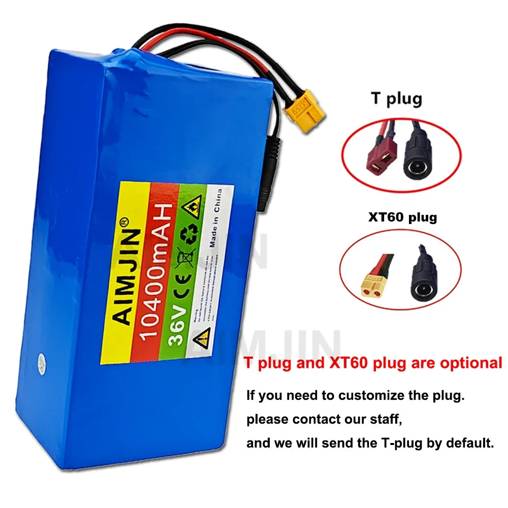 36V 10.4Ah 18650 Lithium Battery 10S4P with BMS for E-Bike E-Bike Battery Pack HIP