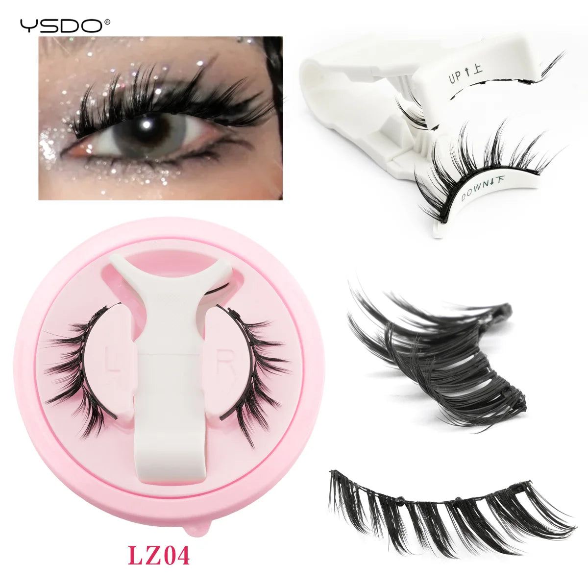 1 Pair 3D Magnetic Eyelashes Set with Reusable Lshes Tweezers Natural Soft False Lashes Eyelash Extension Tools Kit HIP LZ04