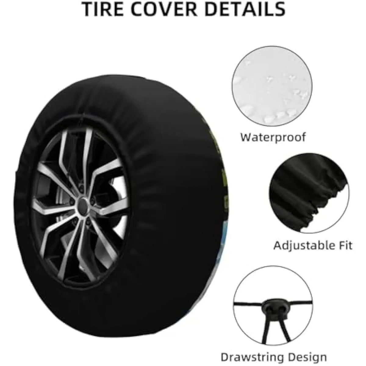 Funny Cow Spare Tire Cover – Waterproof Universal Fit RV SUV Spare Tire Cover HIP