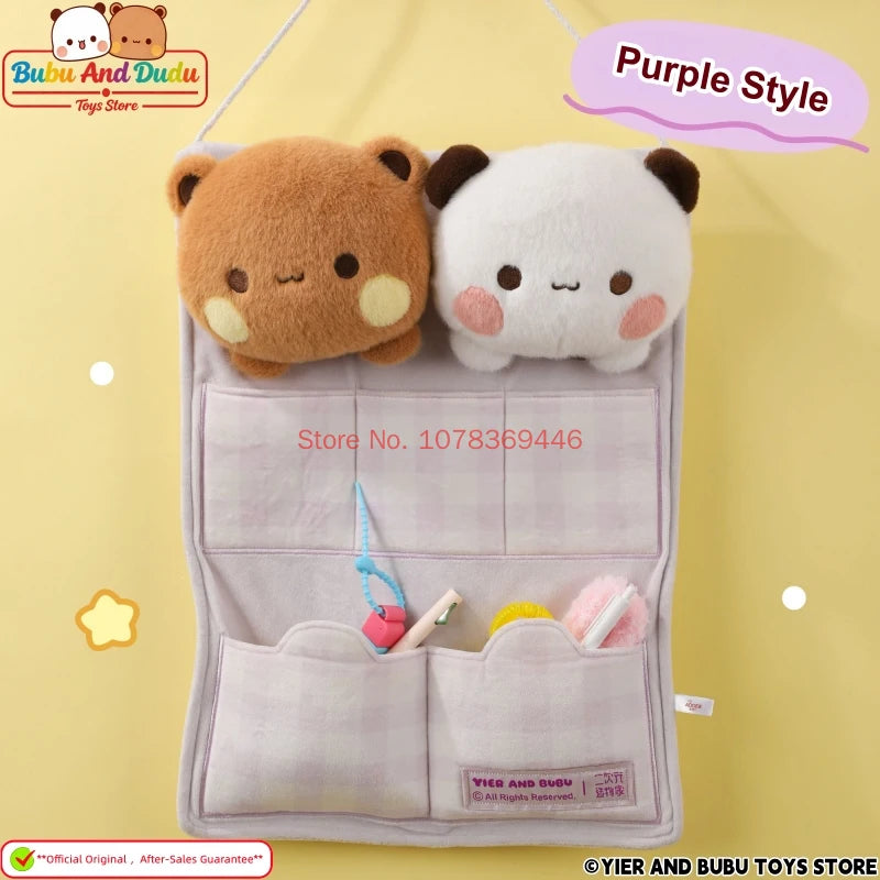 Bubu & Dudu Panda Plush Wall-Mounted Hanging Storage Bag Plush Hanging Organizer HIP
