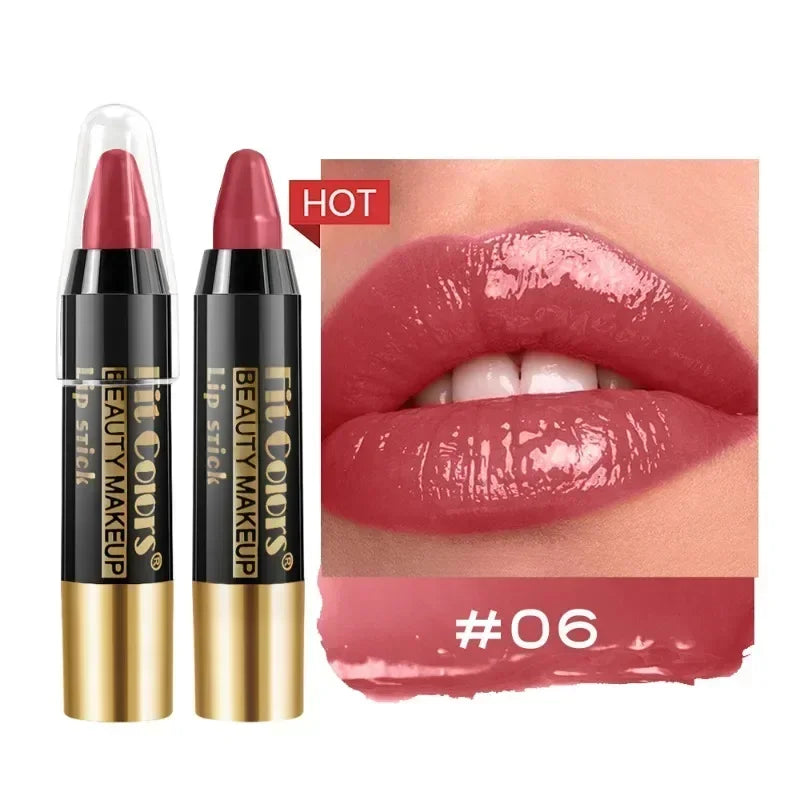 Mirror Moisturizing Crayon Lip Gloss Stick Lasting Waterproof Matte Lipstick Non Stick Cup Jelly Tint Lip Balm Liner Pen Makeup HIP 06 Mirror