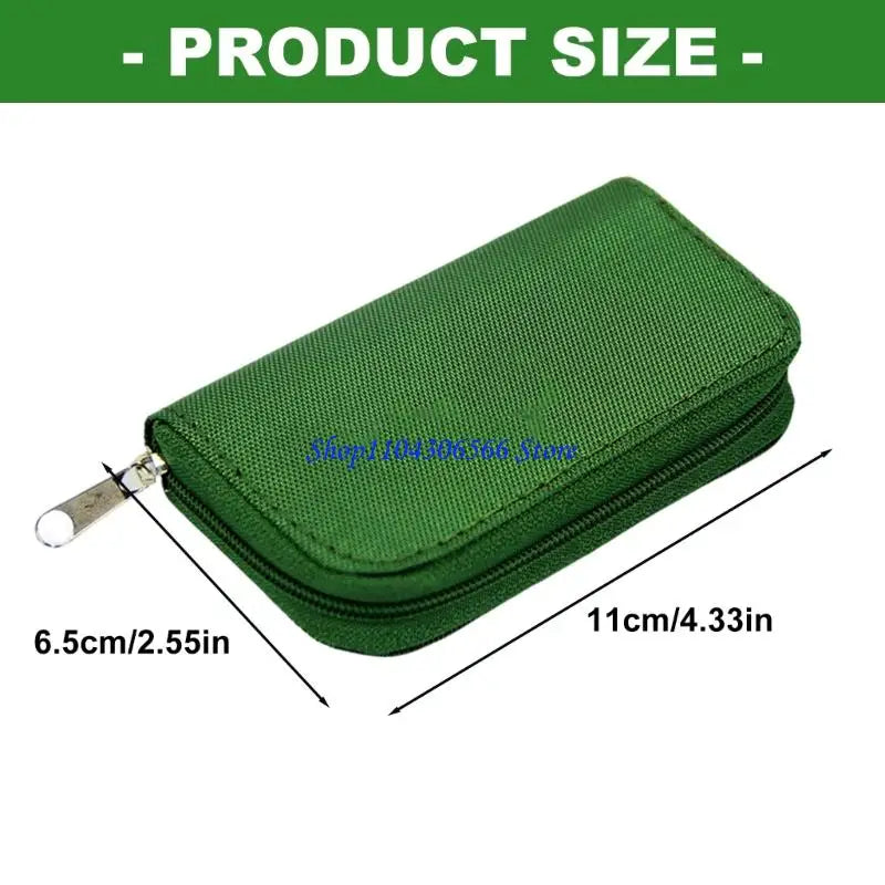 22-Slot Memory Card Case – EVA Nylon Storage Wallet Memory Card Case HIP