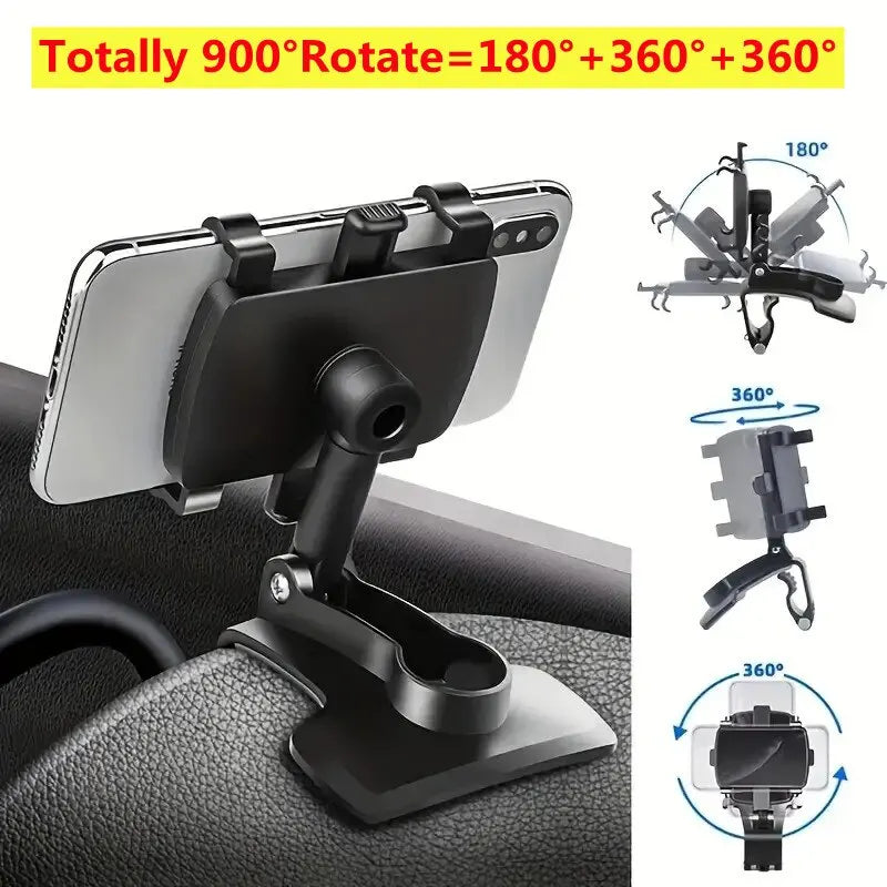 Universal Dashboard Car Phone Holder Clip Mount – Black Car Phone Mount HIP