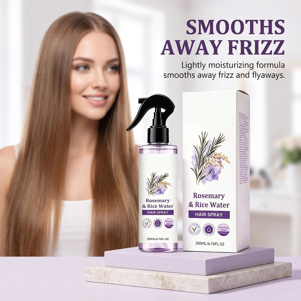 Rosemary Rice Water Leave-In Hair Mist – Frizz & Shine Spray Leave-In Hair Mist HIP