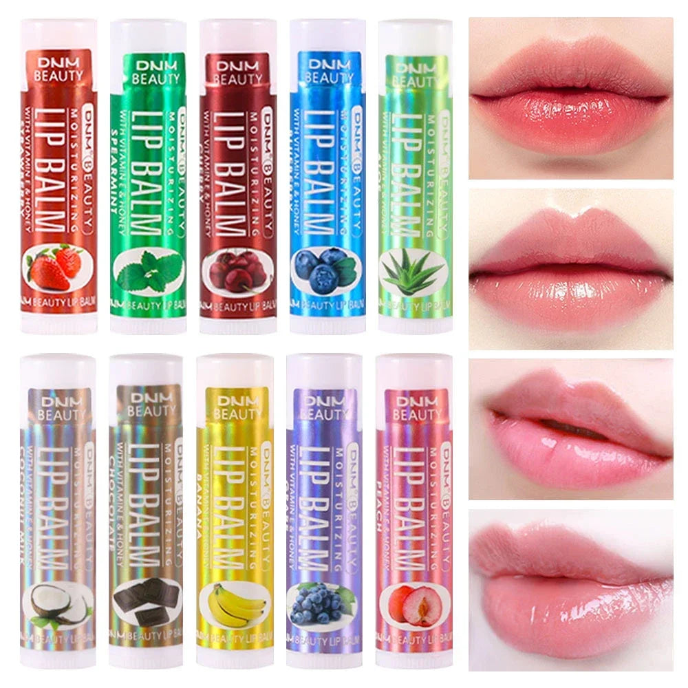 Fruit Lip Balm Winter Fashion Moisturizing Lip Oil Long-Lasting Clear Transparent Natural Aloe Lipstick Lip Care Lipstick Makeup HIP