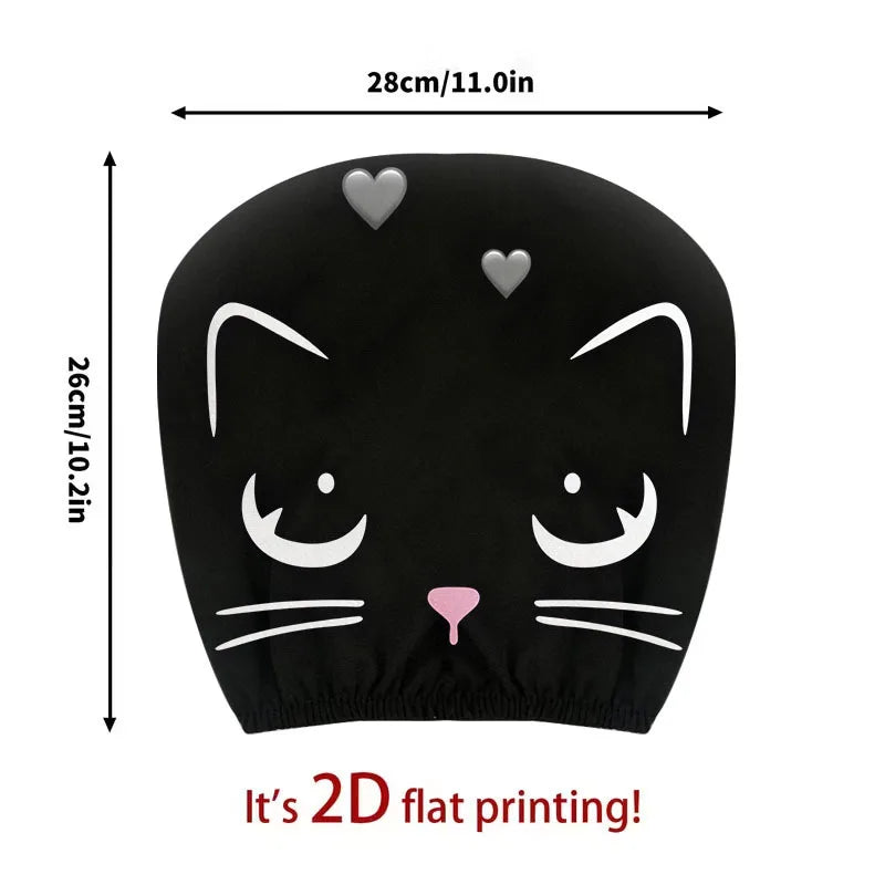 2-Pack Cat Face Car Headrest Covers – Elastic Fit | HIP Car Headrest Cover HIP