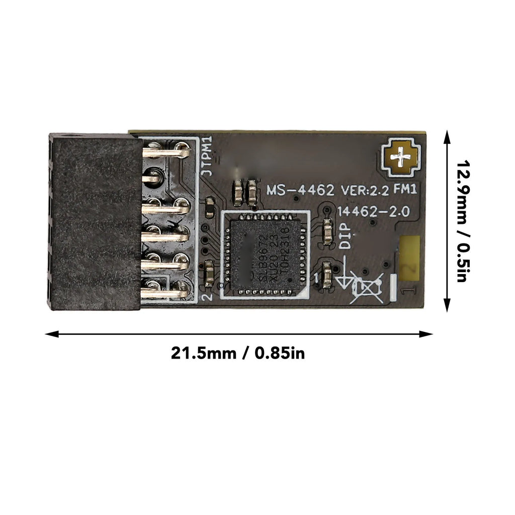 TPM Encryption Security Module SPI 12‑1Pin TPM2.0 Module Replacement Stable Performance Secure Storage for B550 Motherboards HIP