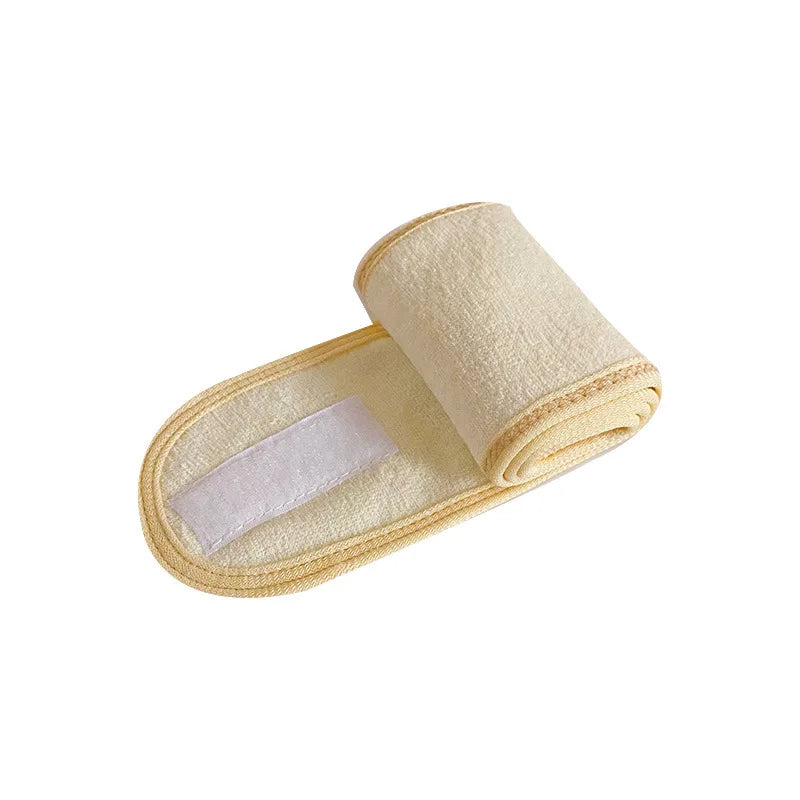 Eyelashes Extension Spa Face Headband Wrap Head Terry Cloth Headband Make Up Stretch Towel with Magic Tape Makeup Accessories HIP Beige Chemical Fiber