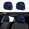 2-Pack Neon Blue Butterfly Car Headrest Covers | Universal Fit Car Headrest Cover HIP 1