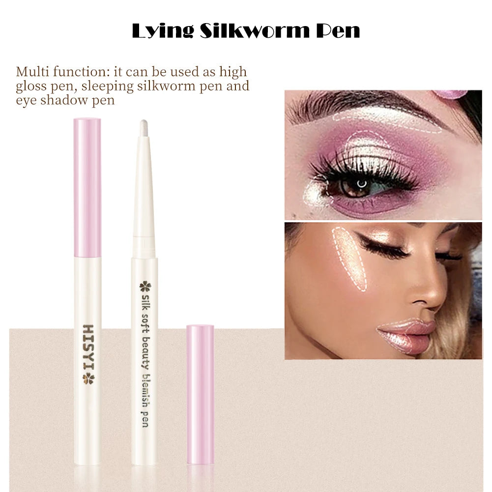 2-in-1 Lying Silkworm Highlighter & 3D Eyeliner Pen Dual-Ended Eyeliner Pen HIP