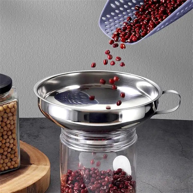 Stainless Steel Wide Mouth Funnel Canning Funnel Cup Jam Salad Dressing Hopper Filter For Jar Canned Filteroil Wine Water Spices HIP
