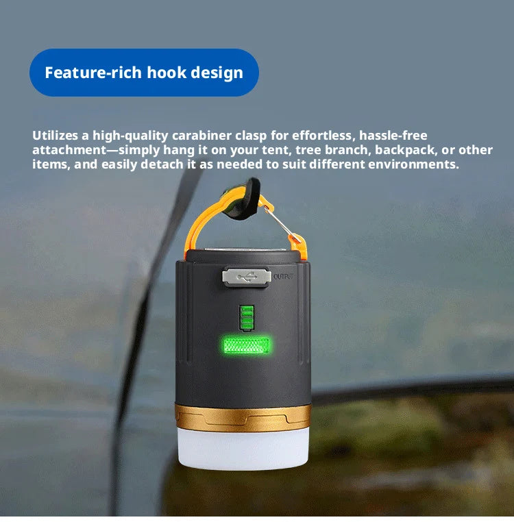 ESMARTER Magnetic USB Rechargeable LED Camping Lantern Portable Camping Lantern HIP