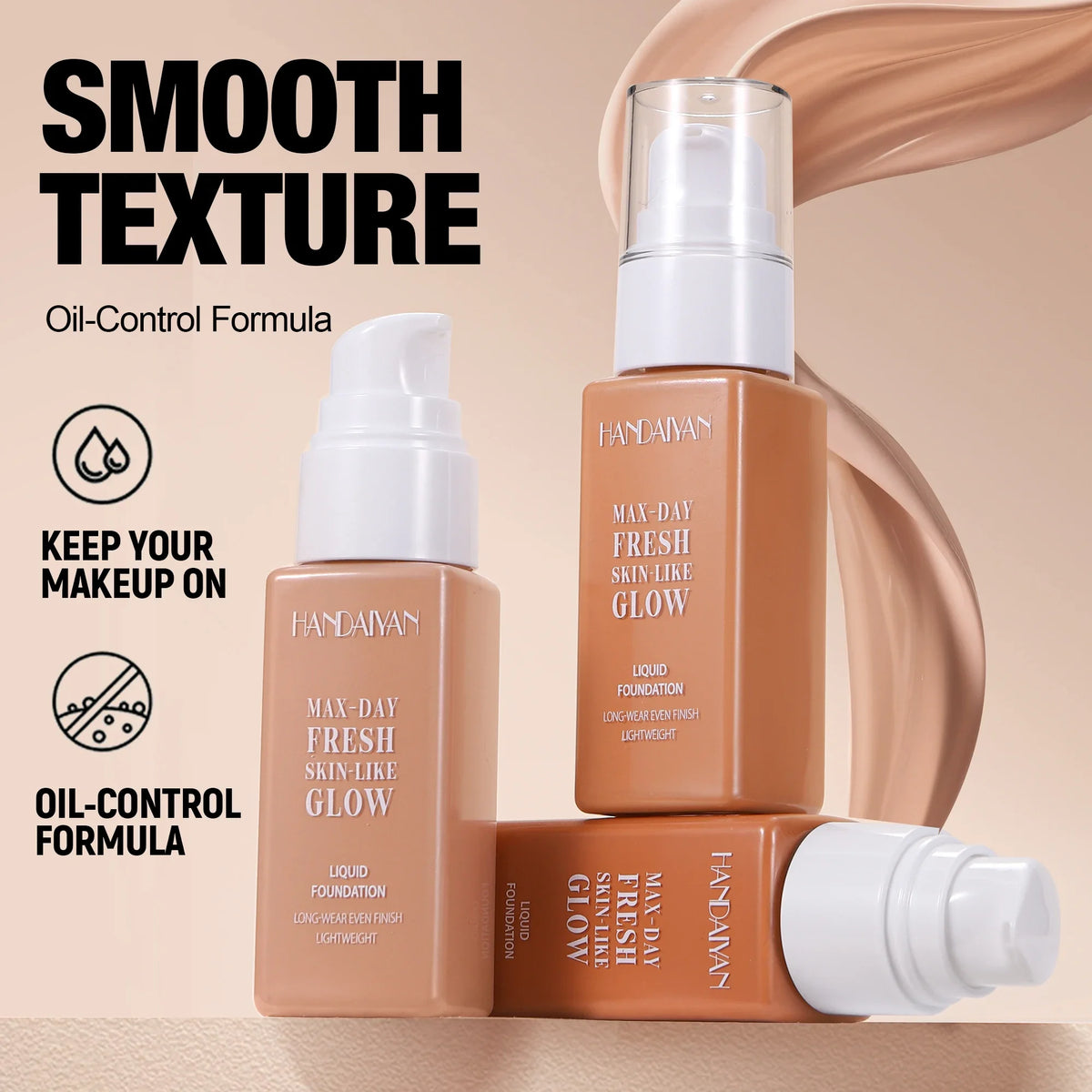 Handaiyan Full Coverage Matte Liquid Foundation – Waterproof Liquid Foundation HIP