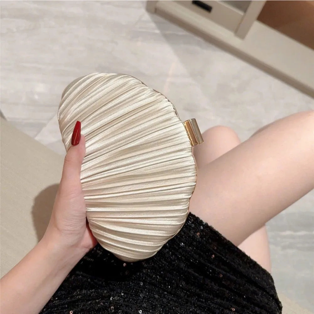 Shell Shaped Evening Clutch Bag with Crossbody Strap | HIP Evening Clutch Bag HIP