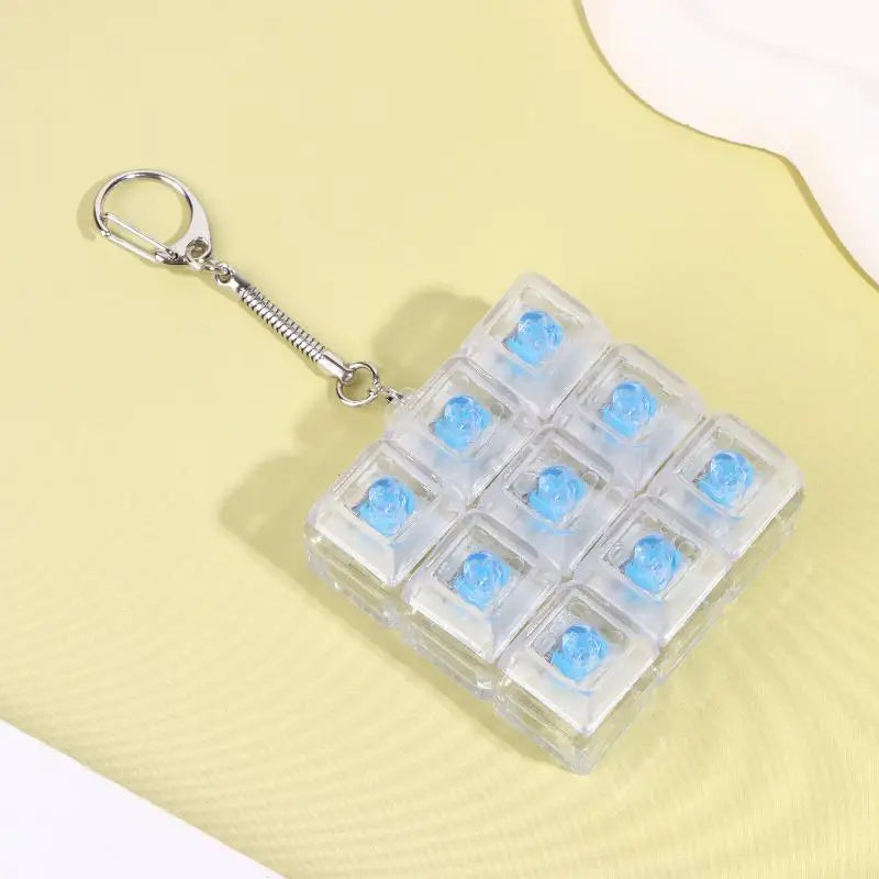 9-Key Mechanical Keyboard Keycap Fidget Toy & Keychain Fidget Novelty Toy HIP A1