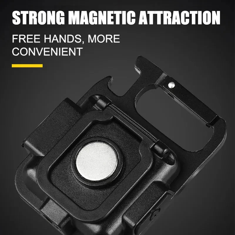 USB Rechargeable LED Keychain Flashlight – Folding Bracket & Opener Keychain Flashlight HIP