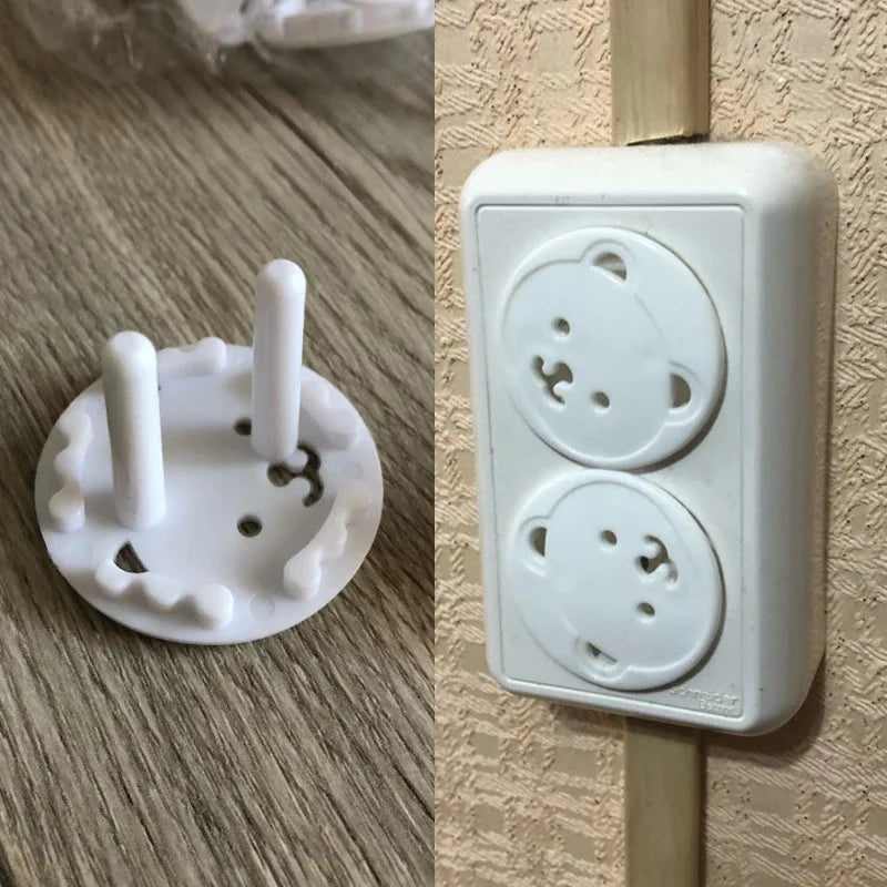 Cartoon Bear EU Outlet Plug Covers – Baby Safety 5/10 Pack Baby Safety Cover HIP