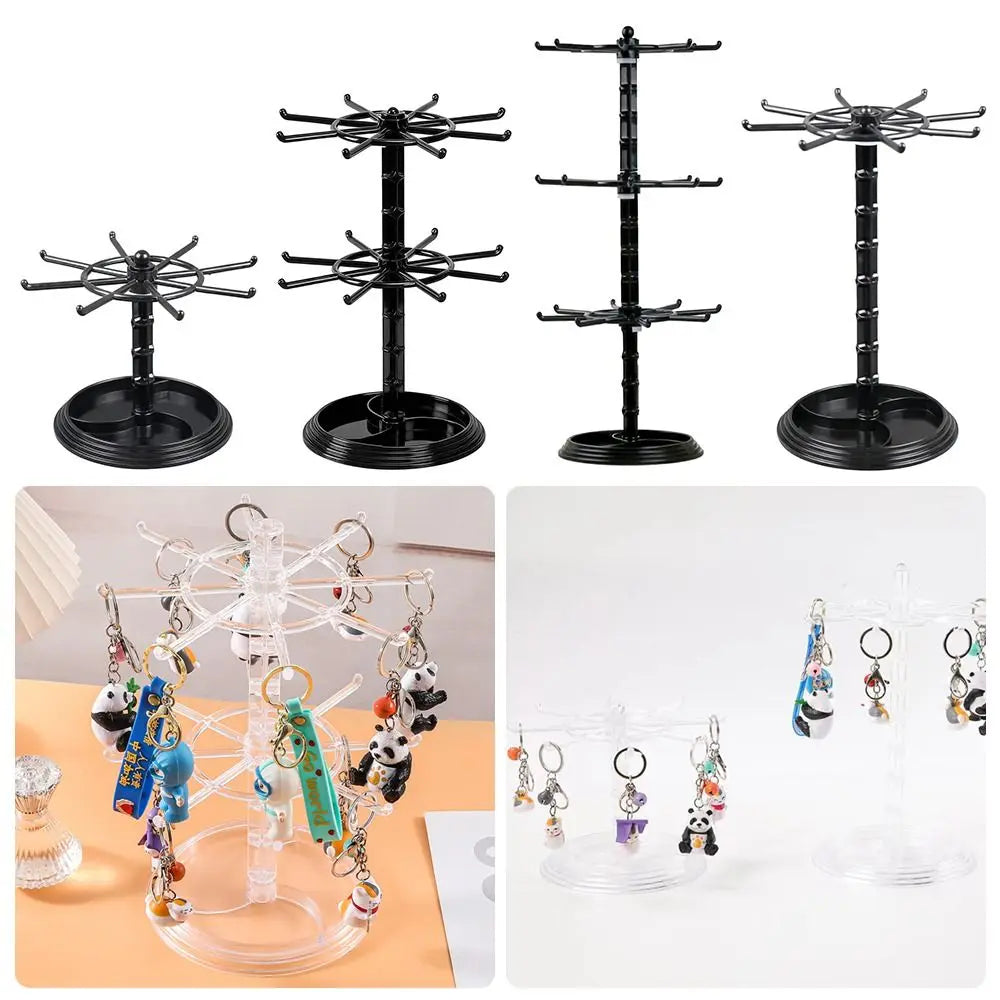 Multi-Layer Rotating Jewelry & Keychain Display Stand Organizer Jewelry Display Stand HIP