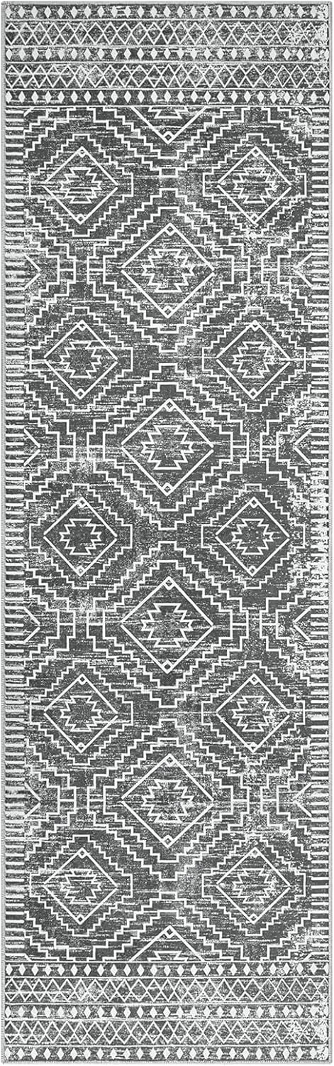 Orange Boho Tribal Runner Rug – Non-Slip Washable Floormat Runner Rug HIP 4 40x120cm