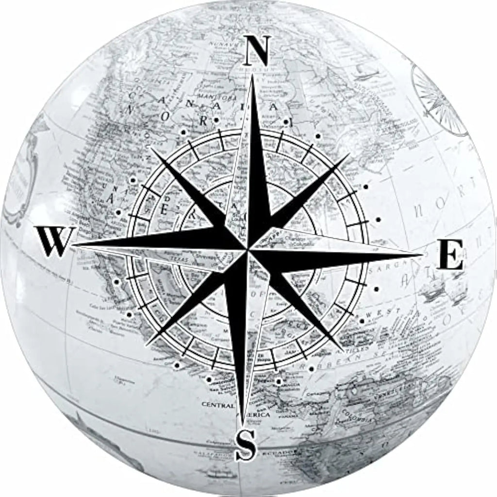 Compass Rose Globe Spare Tire Cover – Polyester Map Design Spare Tire Cover HIP Acquiesce 17 in