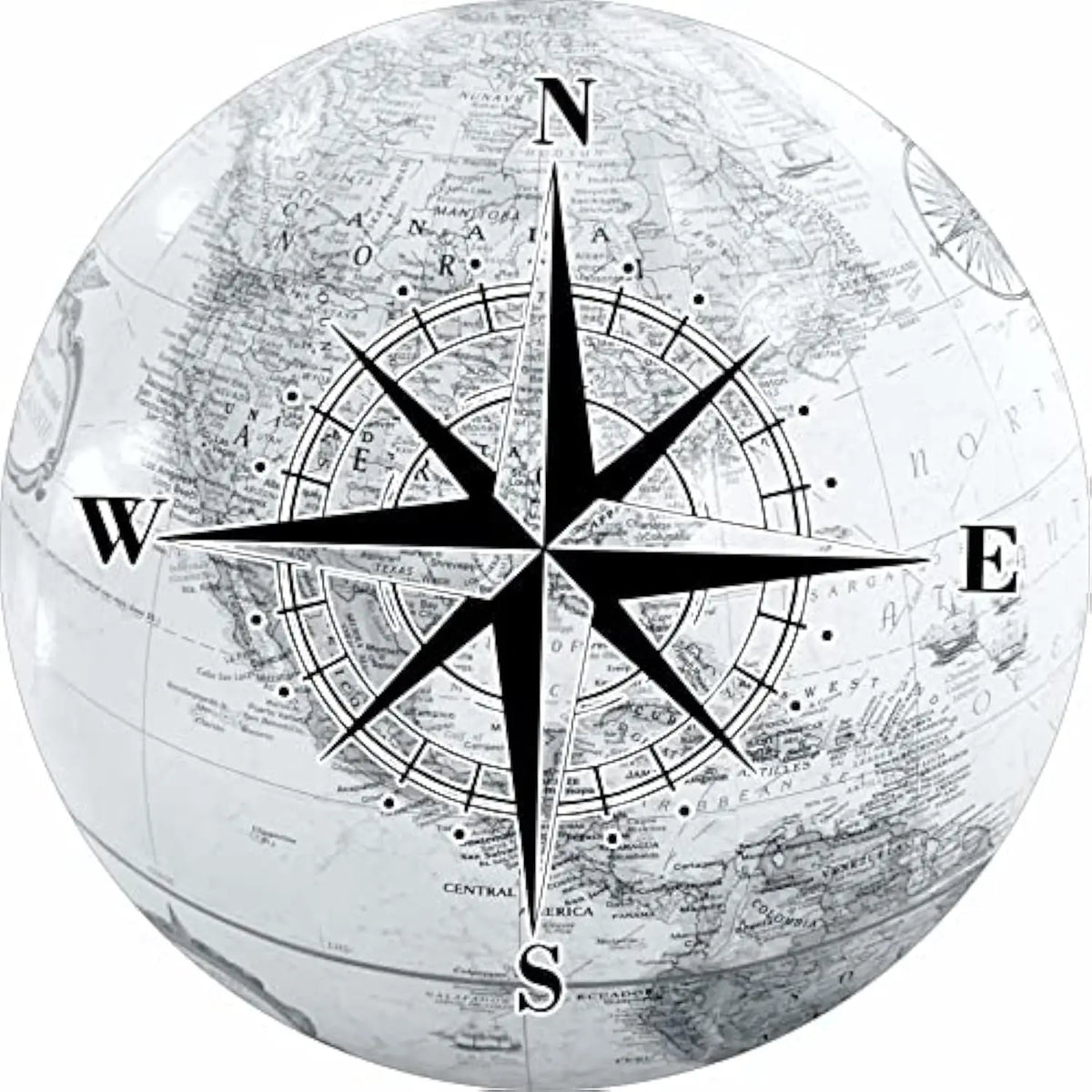 Compass Rose Globe Spare Tire Cover – Polyester Map Design Spare Tire Cover HIP Acquiesce 17 in