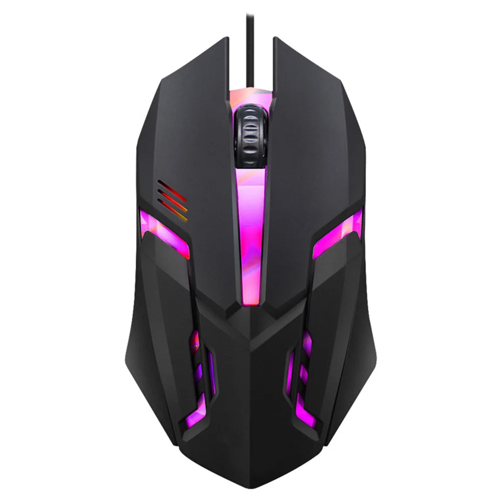 Kebidumei 5000 DPI Wired Gaming Mouse – 7-Color LED RGB Wired Gaming Mouse HIP Black