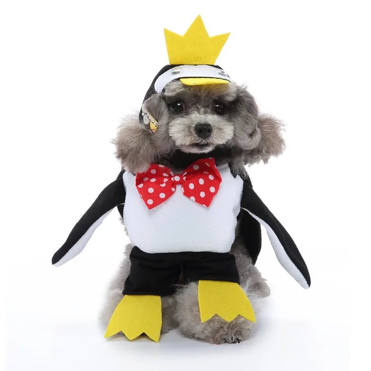 Dog Halloween & Christmas Costume Dress – Soft Cotton Dog Costume Dress HIP Penguin L