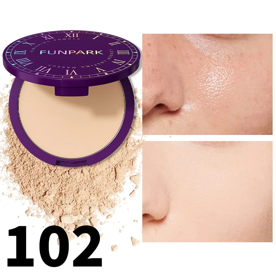5 Color Matte Full Coverage Pressed Powder Foundation Oil Control Flawless Weightless Finishing Powder Makeup for Woman Gifts HIP 102
