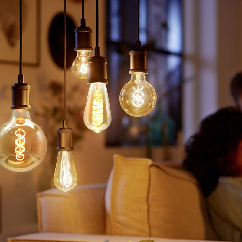 Retro LED Spiral Filament Bulb E14/E27 4W Vintage Edison Lamp LED Filament Bulb HIP