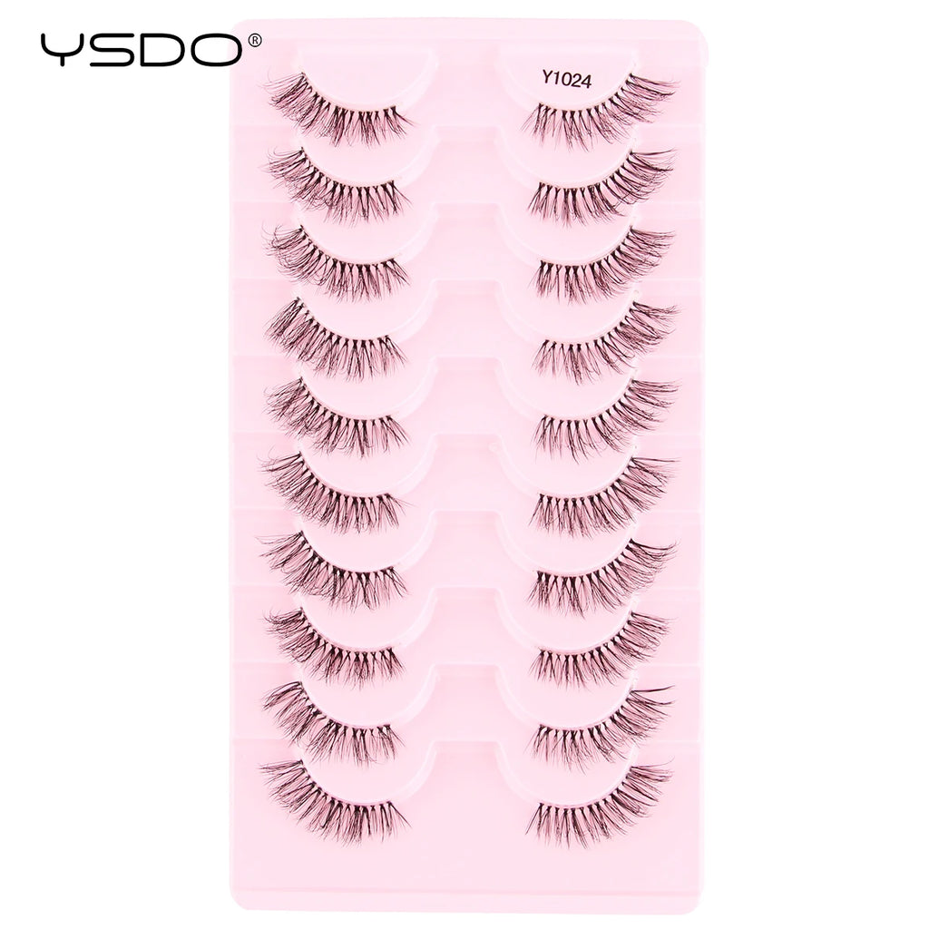 Half Lashes 3/10/20 Pairs Eyelashes Wispy Soft Natural 3D Mink Lashes Makeup Volume Fluffy Half False Eyelash Cilios Tools HIP 10pairs-Y1024