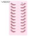 Half Lashes 3/10/20 Pairs Eyelashes Wispy Soft Natural 3D Mink Lashes Makeup Volume Fluffy Half False Eyelash Cilios Tools HIP 10pairs-Y1024
