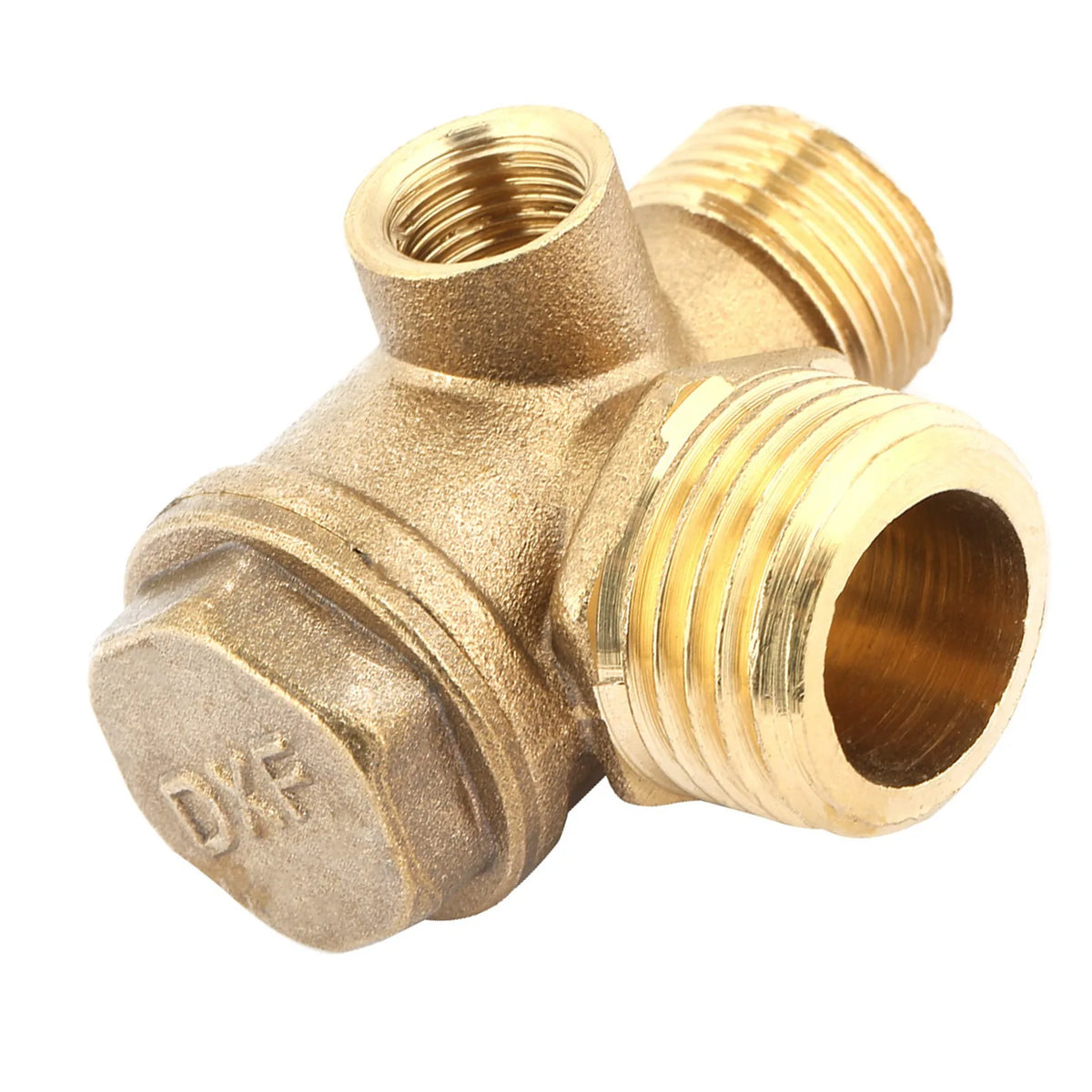 3 Port Brass Air Compressor Male Threaded Check Valve Tube Connector Tool Valve Brass Check Valve Air Compressor Check Valve HIP