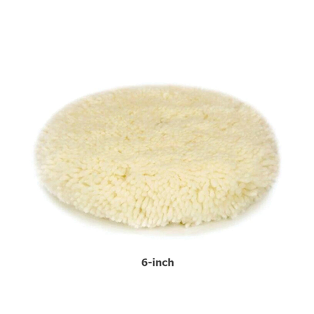 2pcs Polishing Pads Natural Wool Buffing Pad Kit Polishing Disk for Compound Cutting Car Beauty Body Repair Buffing & Polishing HIP