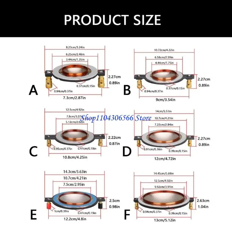 Titanium Dome Replacement Diaphragm for Horn Driver Tweeter Speaker Diaphragm HIP