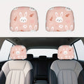 2-Pack Easter Bunny Car Headrest Covers – 2D Flat Print Car Headrest Covers HIP black