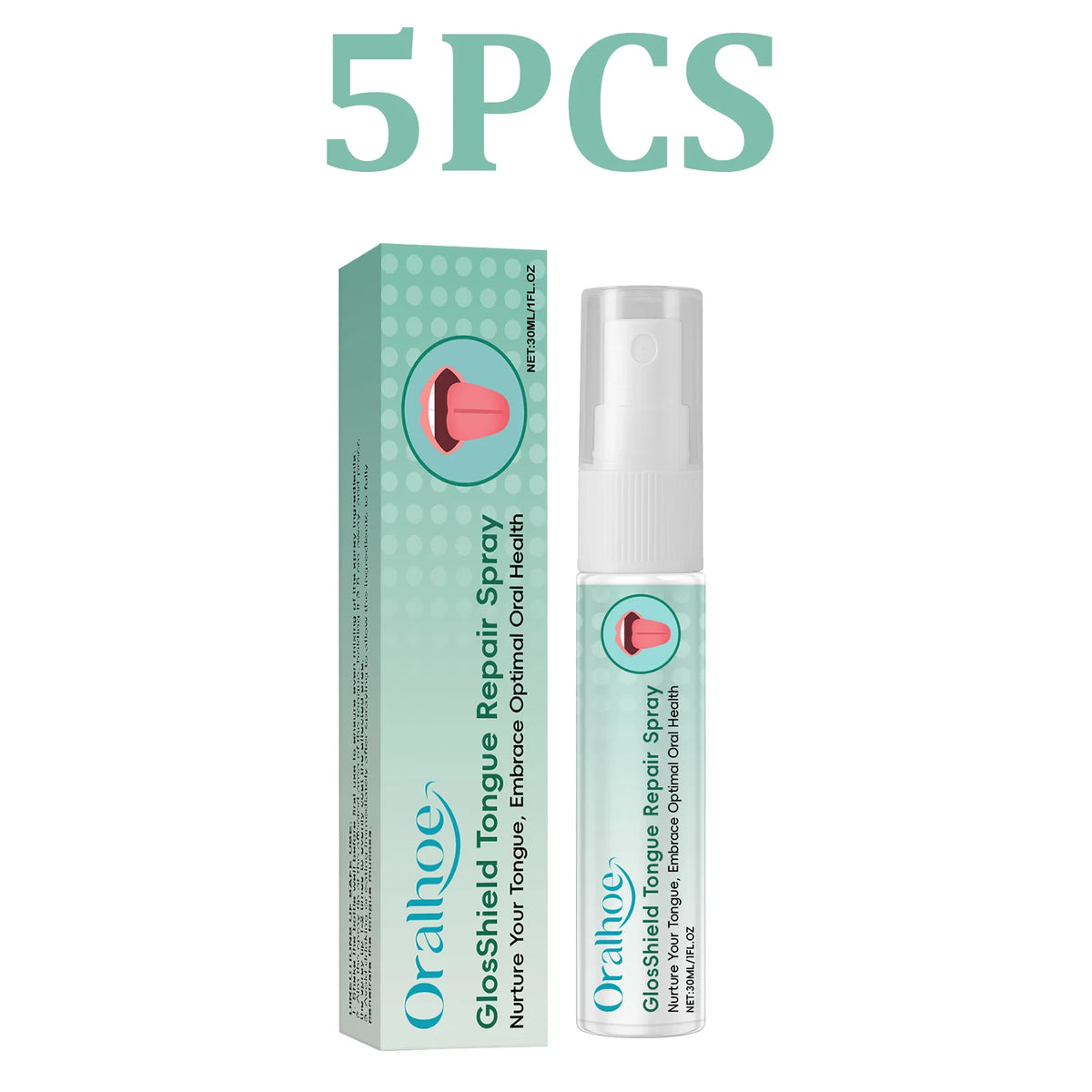 Tongue Care Fresh Breath Spray – Green Tea & Vitamin B1 Oral Breath Spray HIP 5PCS