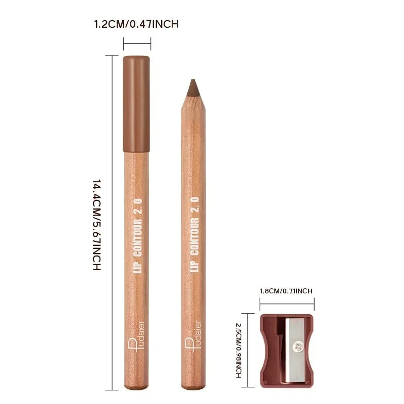 8 Color Nude Matte Lipliner Pencil Long-lasting Waterproof Lip Contour Sculpt Pen Blendable High Pigmented Lipstick Lip Liner HIP