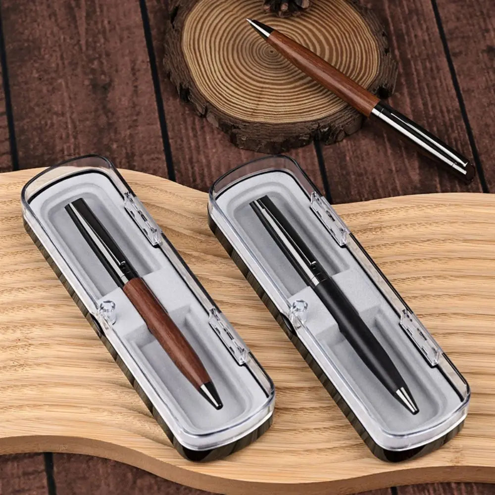 0.5mm Metal Wood Barrel Ballpoint Pen – Smooth Black Ink Metal Ballpoint Pen HIP