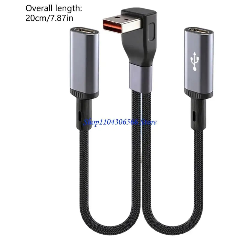 66W Dual Port USB Splitter Cable – 90° Fast Charging | HIP USB Splitter Cable HIP