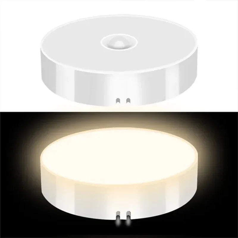 PIR Motion Sensor LED Night Light – USB Rechargeable Closet Motion Sensor Night Light HIP 6Pcs Warm White Light