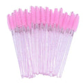 100-Pack Disposable Mascara Wands – Crystal Lash Spoolies Disposable Mascara Wands HIP C502- Pink 100pcs