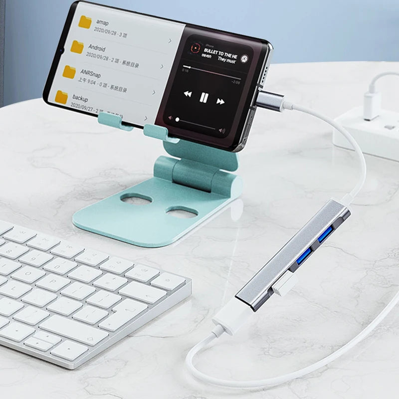 7-in-1 USB-C Hub 7-Port USB 3.0 OTG Adapter for MacBook USB-C Hub HIP