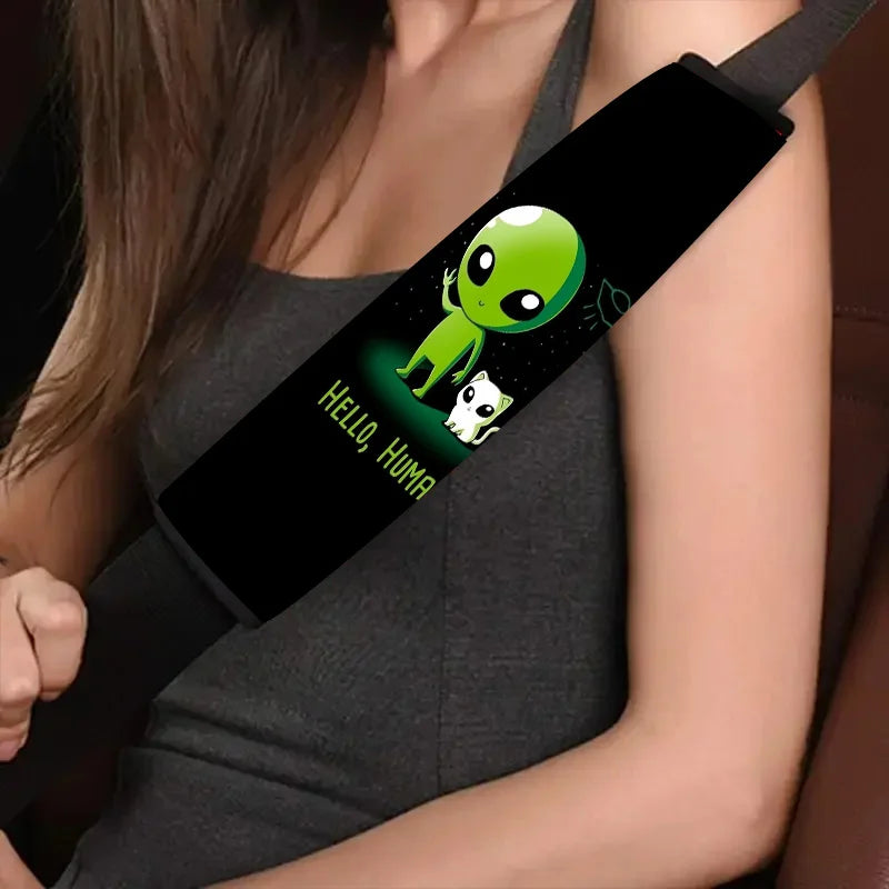 2-Pack Alien Cat Car Seat Belt Covers – Universal Fit | HIP Seat Belt Cover HIP