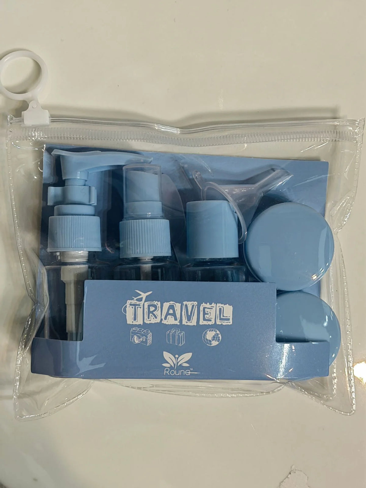 6pcs Travel Bottles, Leakproof Refillable Travel Accessories ToiletriesContainers, Travel Size Lotion Cream Shampoo Bottle Set HIP blue