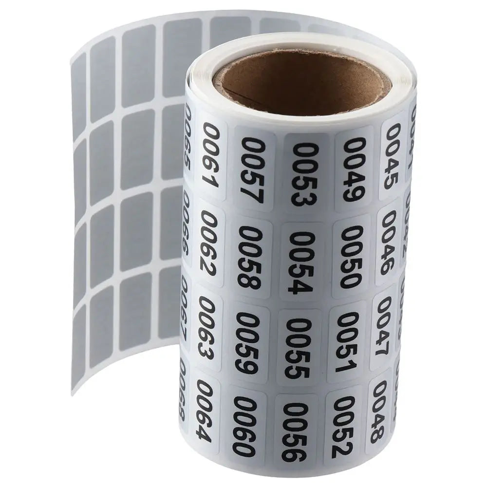 2000 Self-Adhesive Number Stickers – Black Inventory Labels Inventory Label Stickers HIP